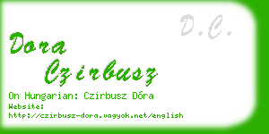 dora czirbusz business card